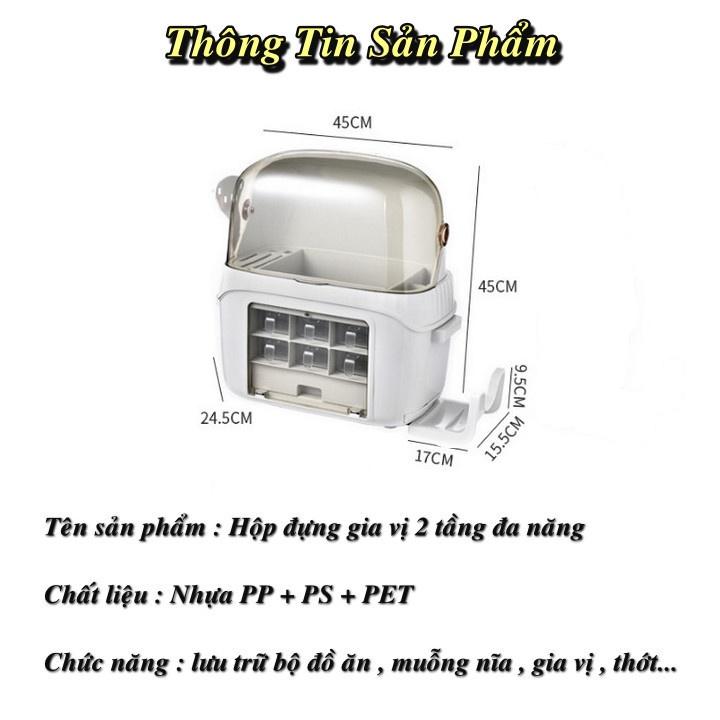 Kệ Đựng Gia Vị Để Bàn 2 Tầng Nhà Bếp SAVOUR LIFE