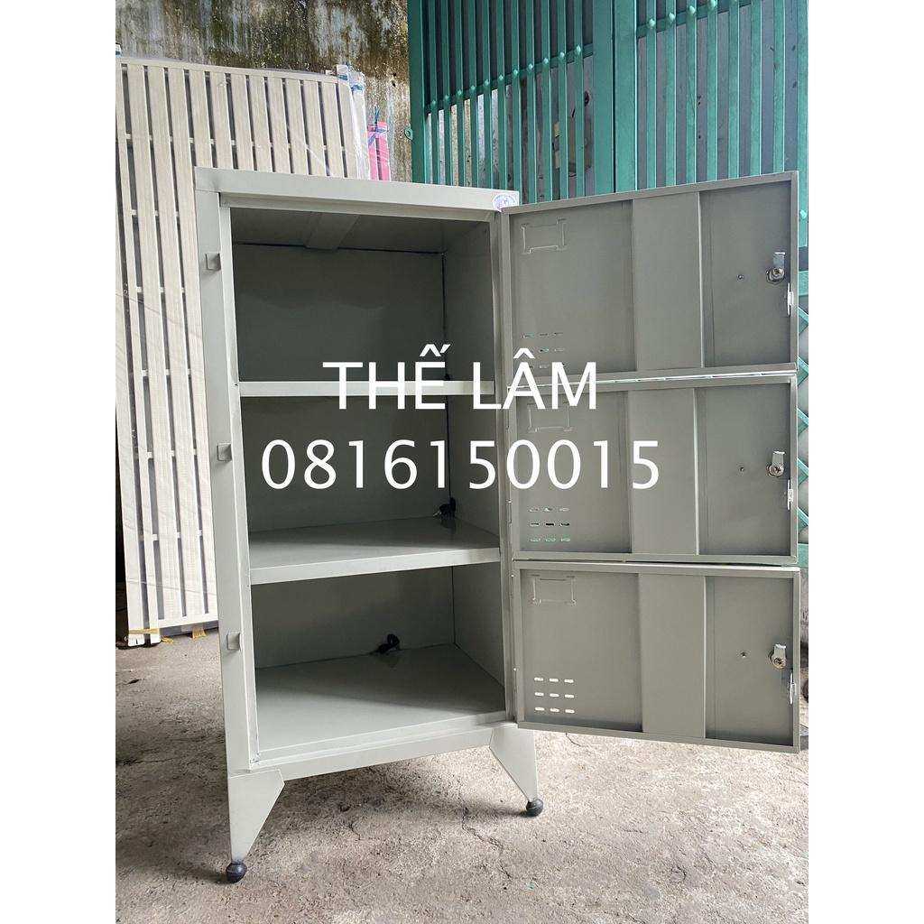 TỦ HỒ SƠ LOCKER 3 TẦNG SẮT SƠN TĨNH ĐIỆN CAO CẤP DÀNH CHO VĂN PHÒNG