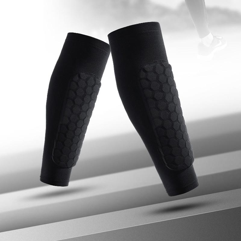1 Piece Honeycomb Sport Shields Soccer Shin Guard Football Legging Shin Pads Leg Sleeves Adult Support Protective Gear