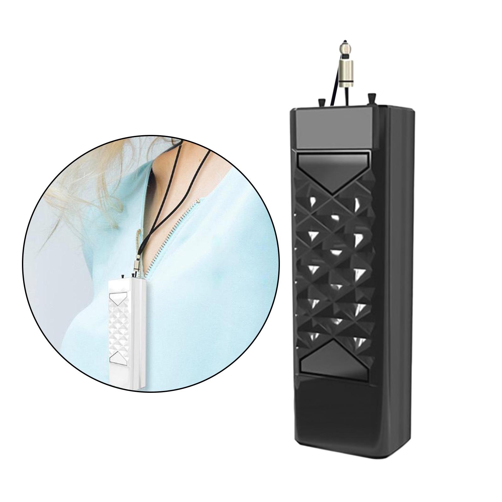 Air Purifier Ion Generator Necklace Wearable USB Smoke Remove Car Black