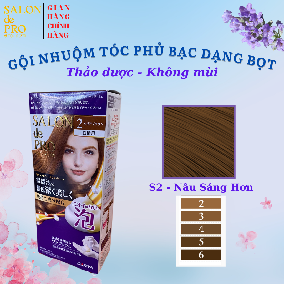 Hình ảnh SALON de PRO nhuộm tóc phủ bạc dạng bọt TFH2