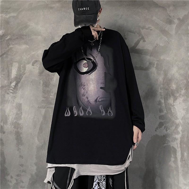 Áo thun tay dài form rộng EYES NEKO.SG, Áo thun Streetwear SWT77