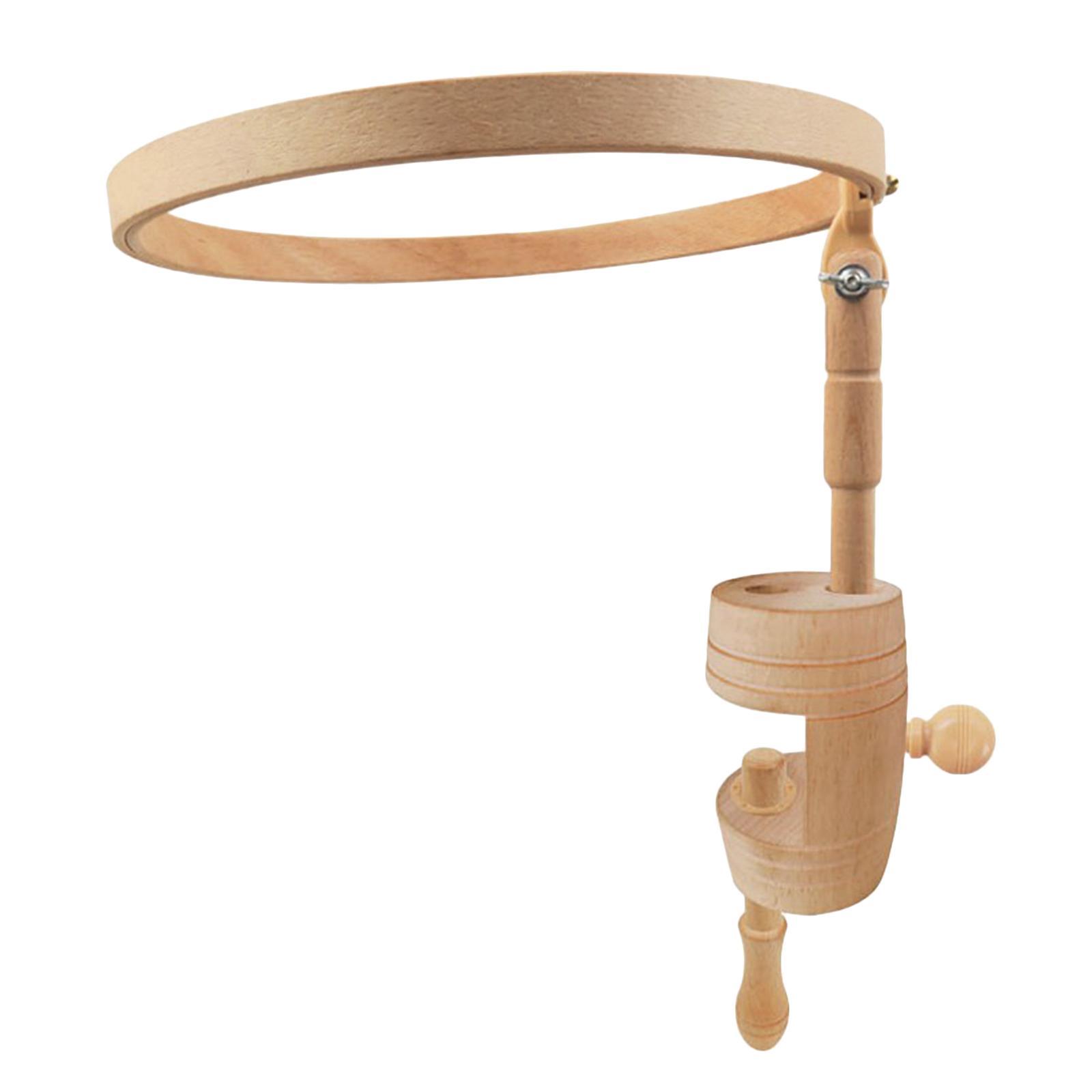 Wooden Frame Cross Stitch Embroidery Hoop Holder  Needlework Sewing Tool