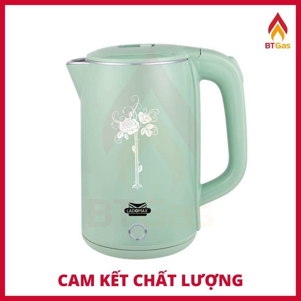 Bình đun siêu tốc 2 lớp chống phỏng dung tích 2.3 Lít, ấm siêu tốc đun nước siêu nhanh Inox Ladomax HA-887 - Hàng chính hãng