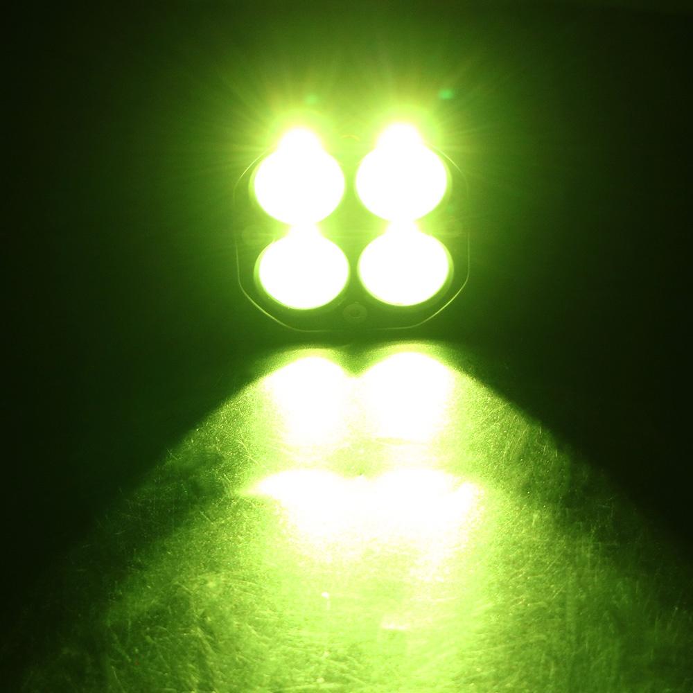 Thanh đèn LED hình vuông 3 inch màu trắng/vàng dùng cho xe hơi 4x4