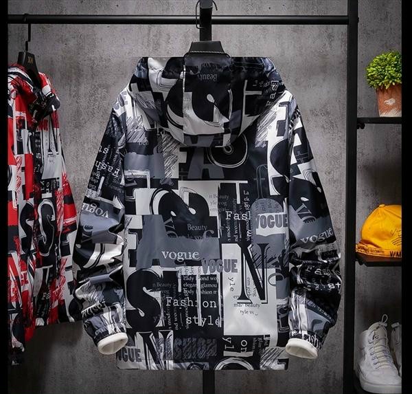 Áo khoác dù nam form rộng in 3D