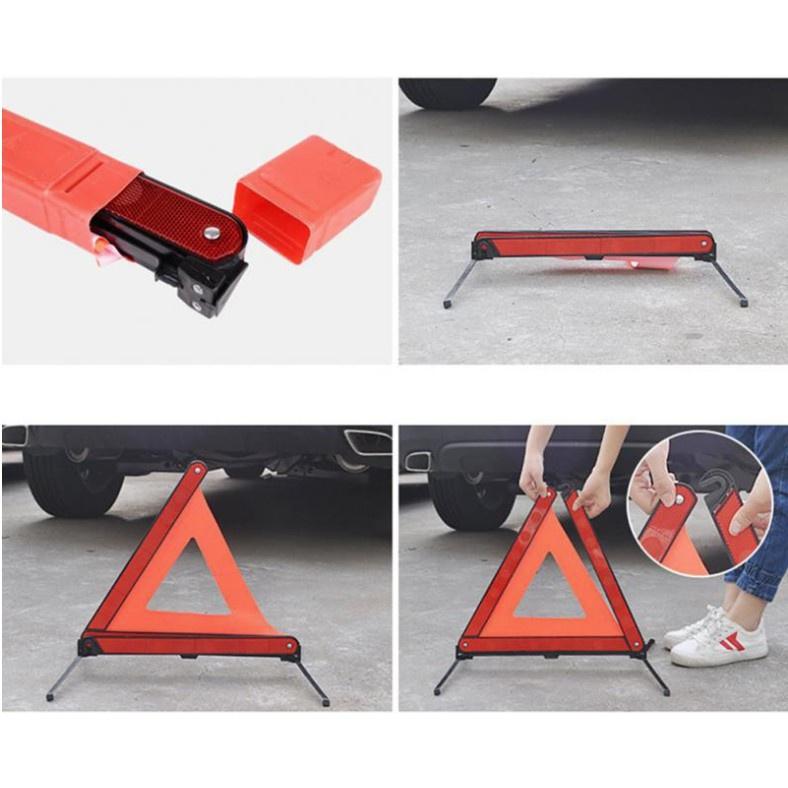 Biển tam giác phản quang ô tô cảnh báo đỗ xe an toàn có thể gấp gọn, mang theo tiện lợi