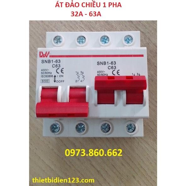 Át đảo chiều 2P 63A LW - chuyển đổi 2 nguồn điện 1 pha