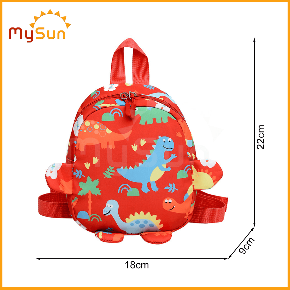Balo cặp ba lô cho bé gái trai mẫu giáo mầm non 1 2 3 4 5 tuổi đi học hình khủng long dễ thương MySun