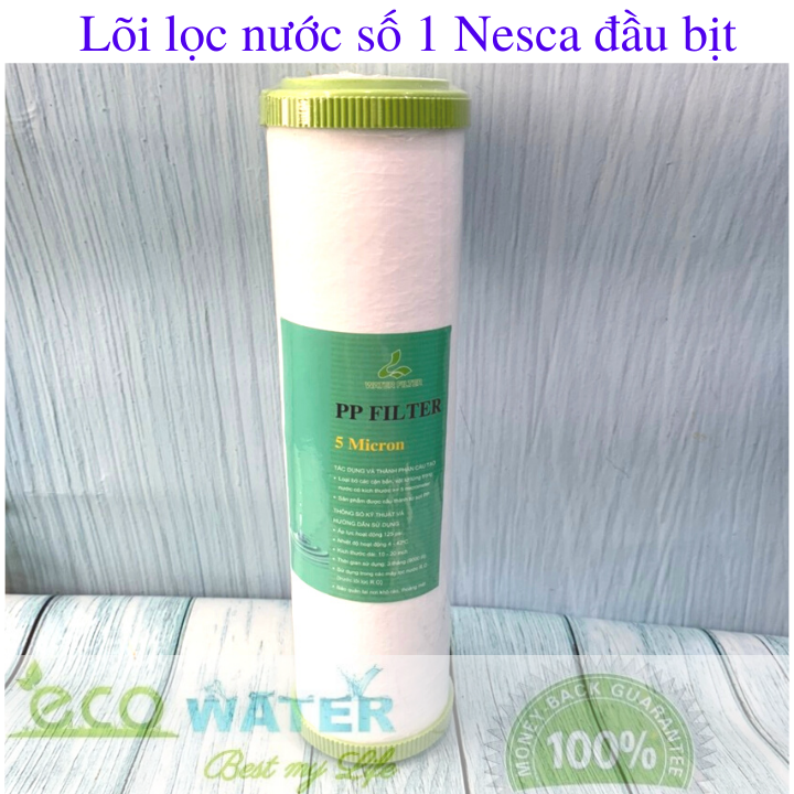 Lõi lọc nước số 1 Nesca đầu bịt - Ecodb001