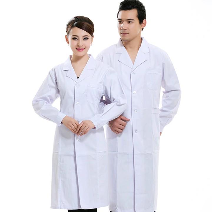 Áo Blouse Trắng, Bác Sĩ (Dài Tay), Nam Nữ, Áo Choàng Phòng Thí Nghiệm -VT0172