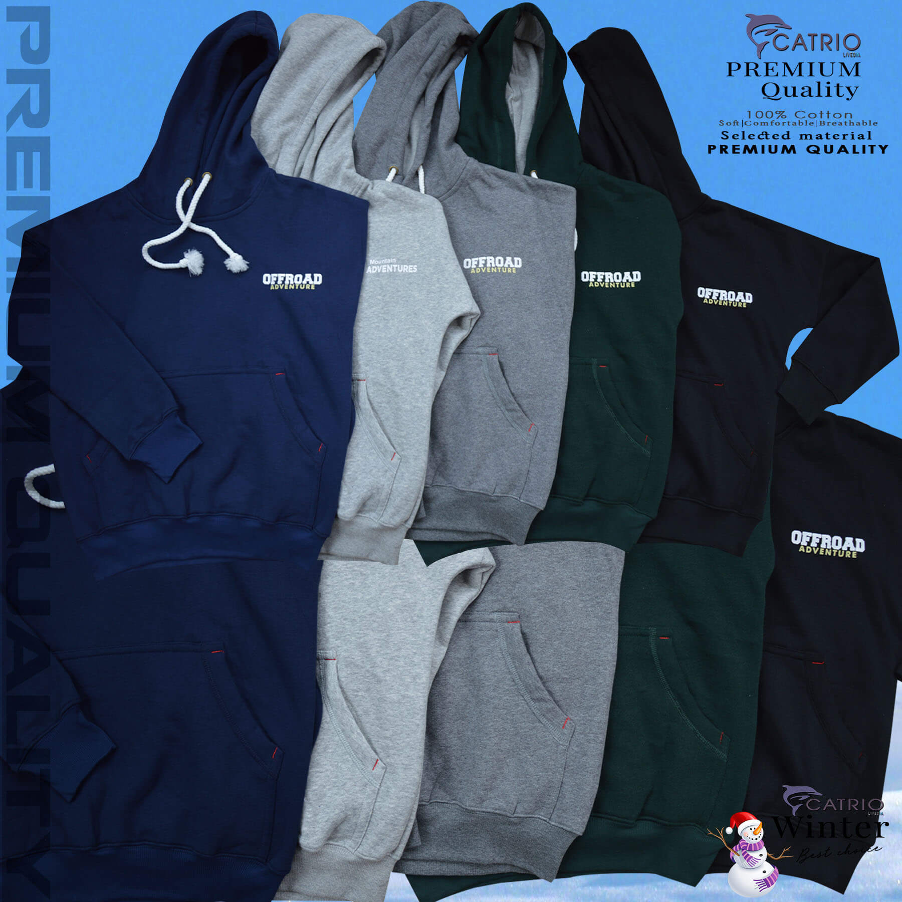 ÁO HOODIES BÉ TRAI là ÁO THUN CÓ MŨ TRẺ EM, áo nỉ có túi phía trước rất thời trang, vải 100% cotton dày và ấm vào mùa thu đông phù hợp với trẻ em cả bé trai và bé gái có cân nặng từ 30kg đến 70kg với hình in chữ OFFROAD độc đáo ở phía sau, màu XANH RÊU