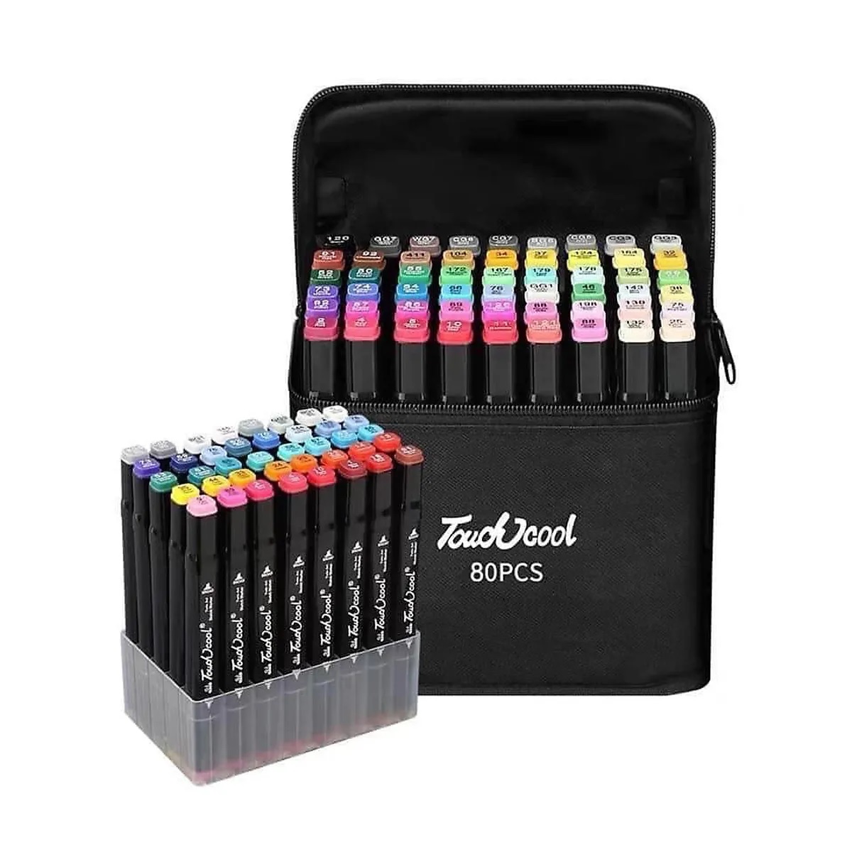 Bút màu vẽ Marker Touch 2 đầu kèm đế - túi vải chuyên nghiệp Bộ màu đa dạng màu sắc
