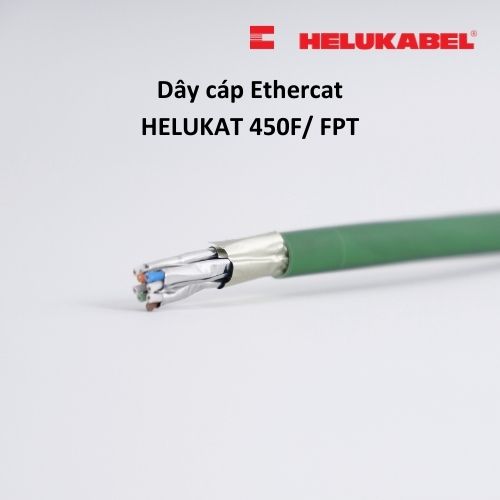 Dây cáp mạng Ethernet HELUKAT 450 F/FTP FRNC | Green | 4 x 2 x AWG 24/1