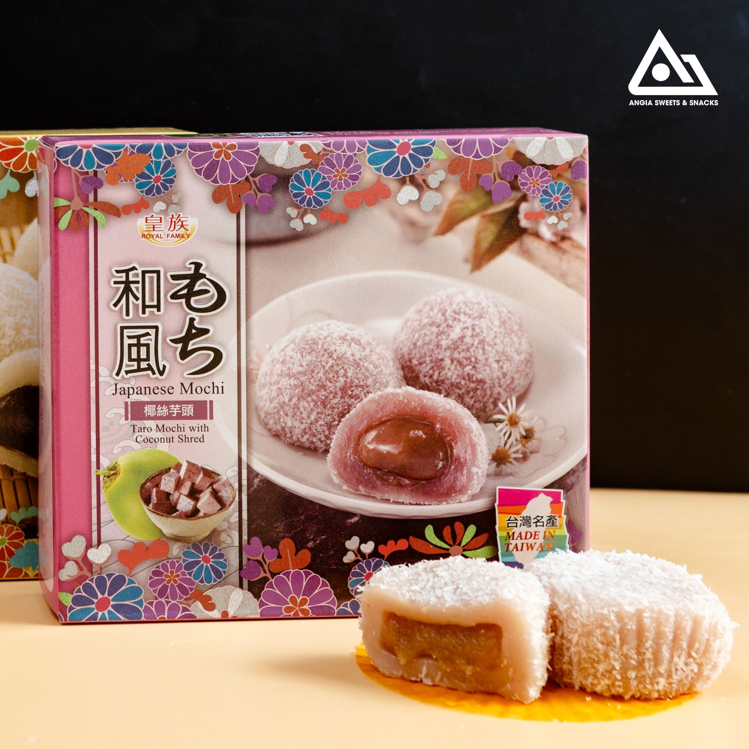 Bánh Mochi đài loan ăn vặt vị khoai môn phủ cơm dừa 152g An Gia Sweets & Snacks