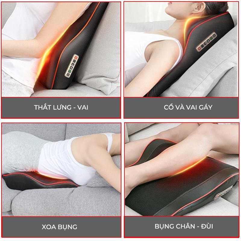 Gối Massage Hồng Ngoại cổ vai gáy tựa lưng đa năng RULAX Model RL-01 có hướng dẫn tiếng Việt