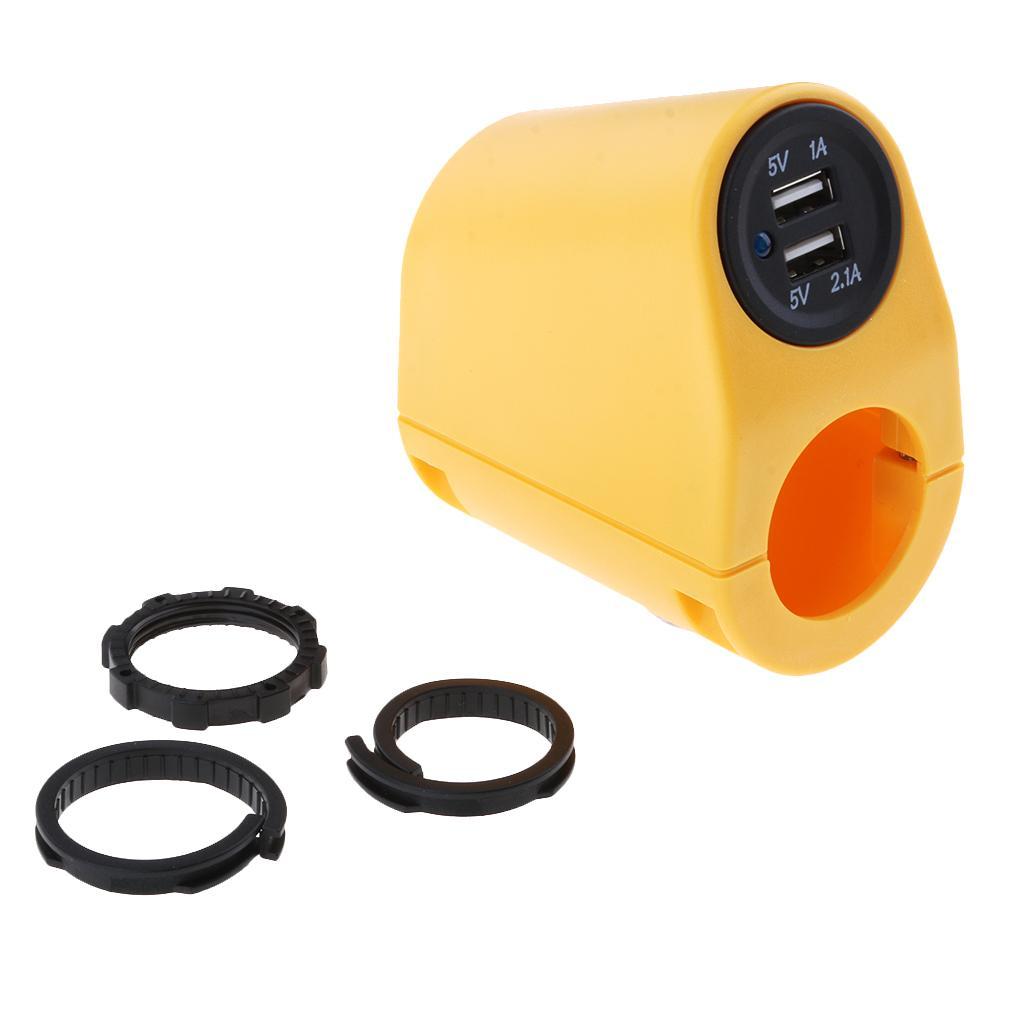 12V Waterproof Motorcycle/Bike Dual USB Power/Charger Handlebar Mount