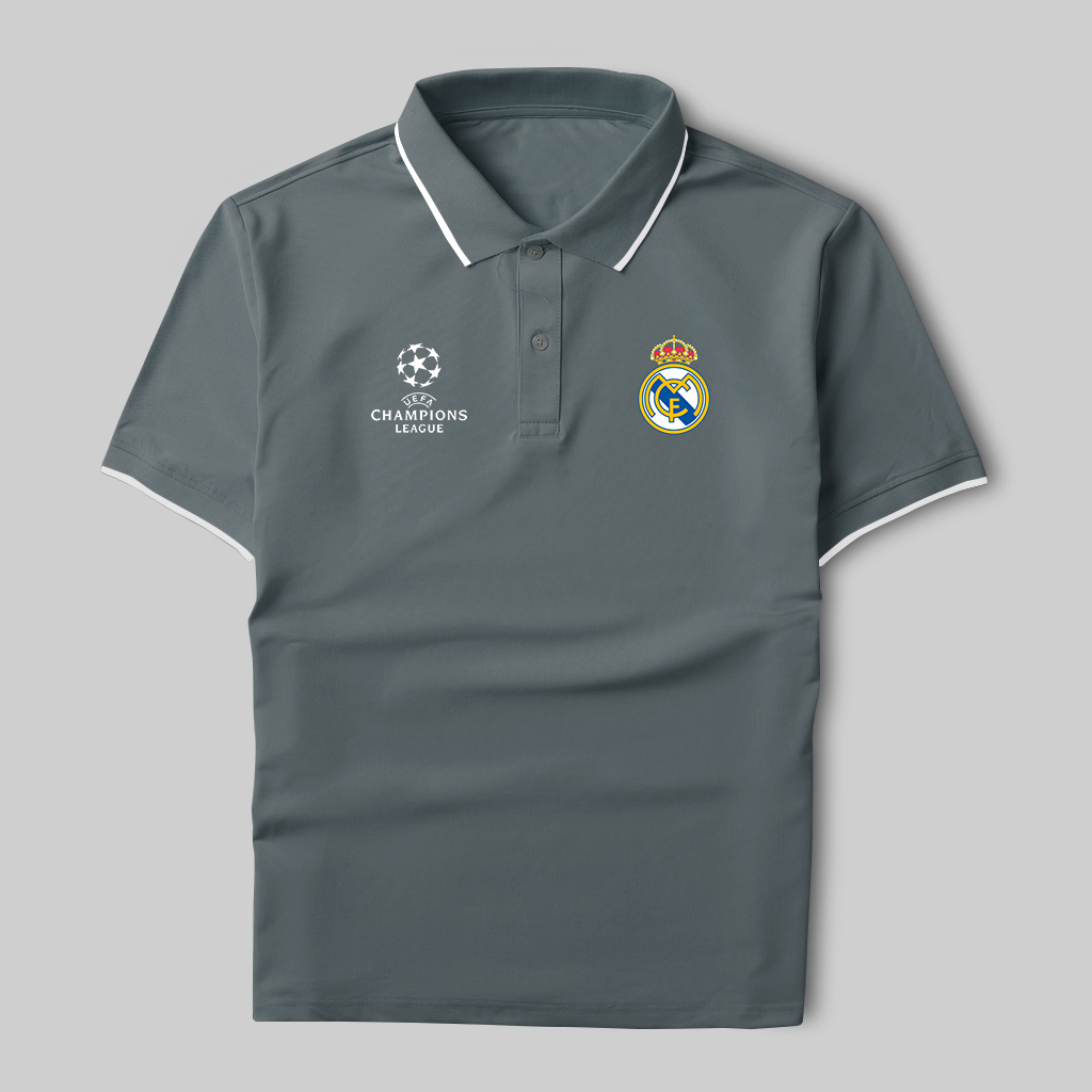 Áo polo Real Madrid vải polo cá sấu không xù lông - Áo thun nam có cổ đầy đủ size Gokis shop