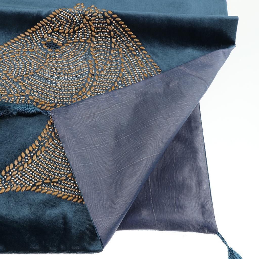 Bed Runner Decorative Bed Pad Protector Scarf Light Blue 180x50cm