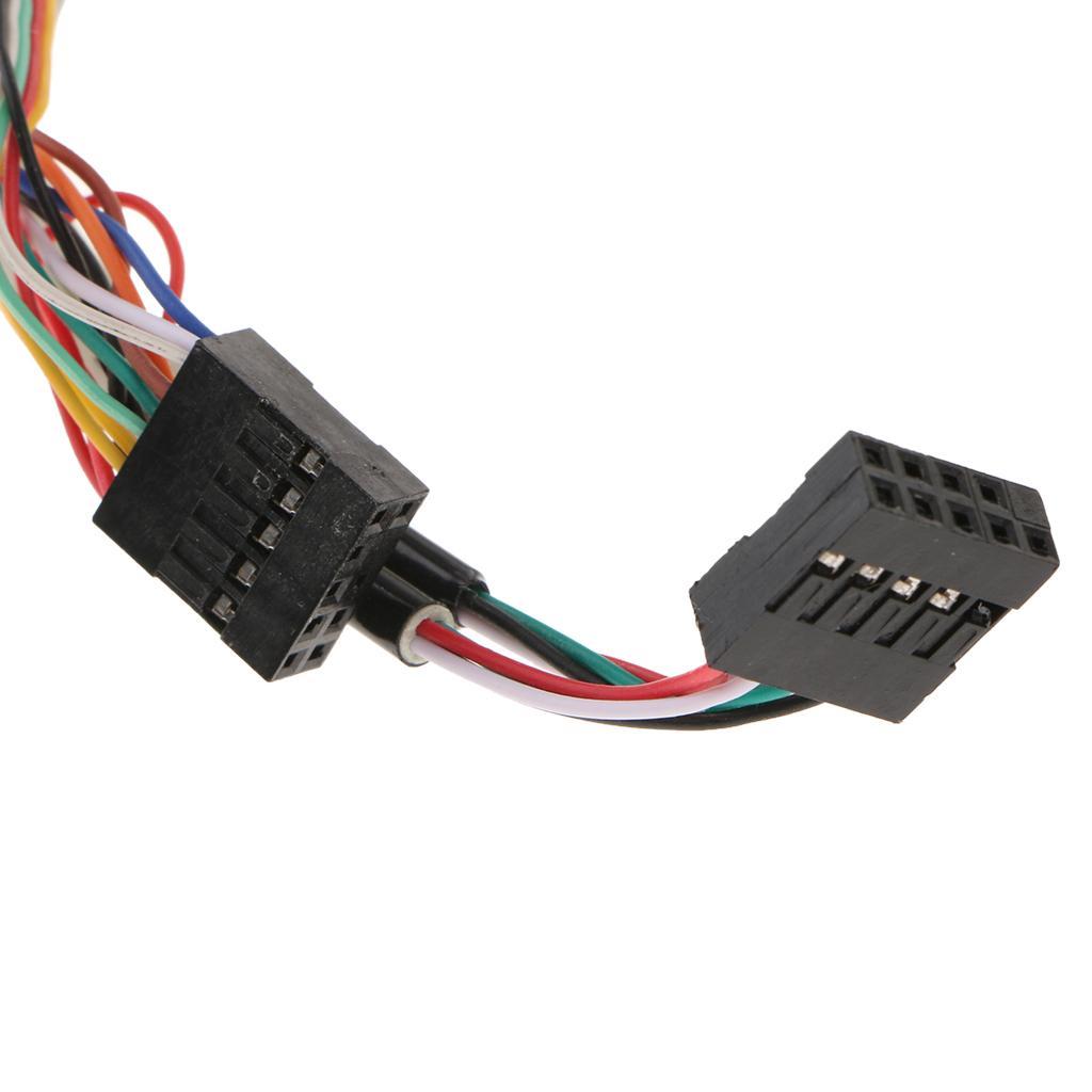 Floppy  Panel 2 Ports USB2.0 Hub Expansion Adapter 9Pin  Plug