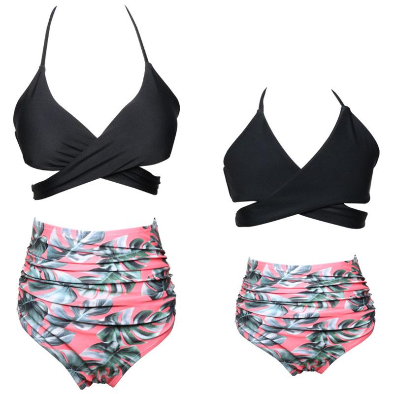 Phù Hợp Với Họ Mẹ Và Con Gái Bikini Bộ Đồ Bơi 2021 Đồ Bơi Nữ In Đồ Bơi Trẻ Em Kid Cho Bé Gái Đi Biển Đồ Bơi