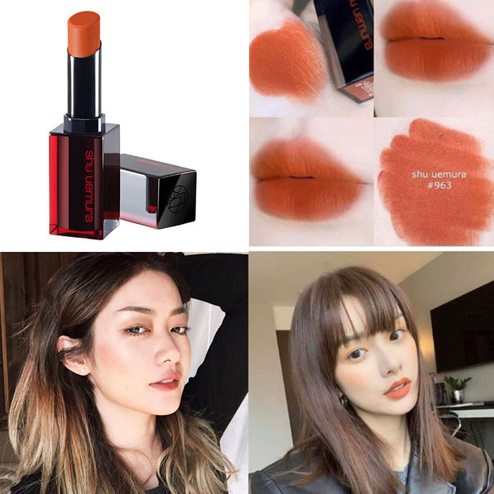 Son Shu Uemura Rouge Unlimited Amplified Matte AM BG 963 Màu Cam Đất (Chất Son Lì Có Dưỡng)