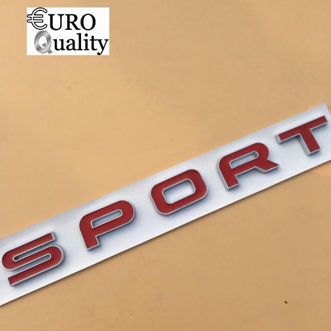 Tem dán decal thể thao SPORT nổi 3D Inox trang trí ô tô
