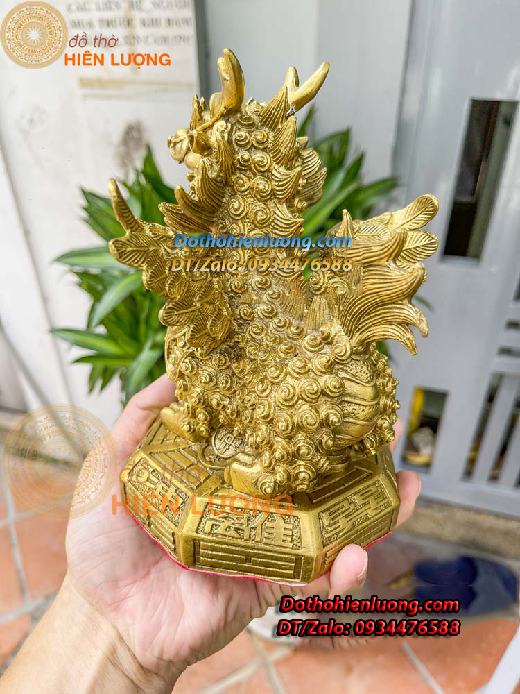 Tượng Bách Giải Đế Bát Quái Bằng Đồng Phong Thủy Kích Thước 18x15cm, Nặng 1,1Kg - Đồ Thờ Hiên Lượng