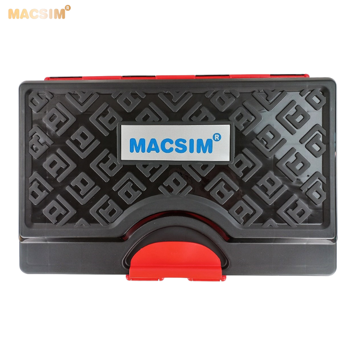 Hộp đựng đồ xếp gọn 50cm x 32cm x 31cm- nhãn hiệu Macsim chất liệu PP  màu đen pha vàng,xanh,đỏ.