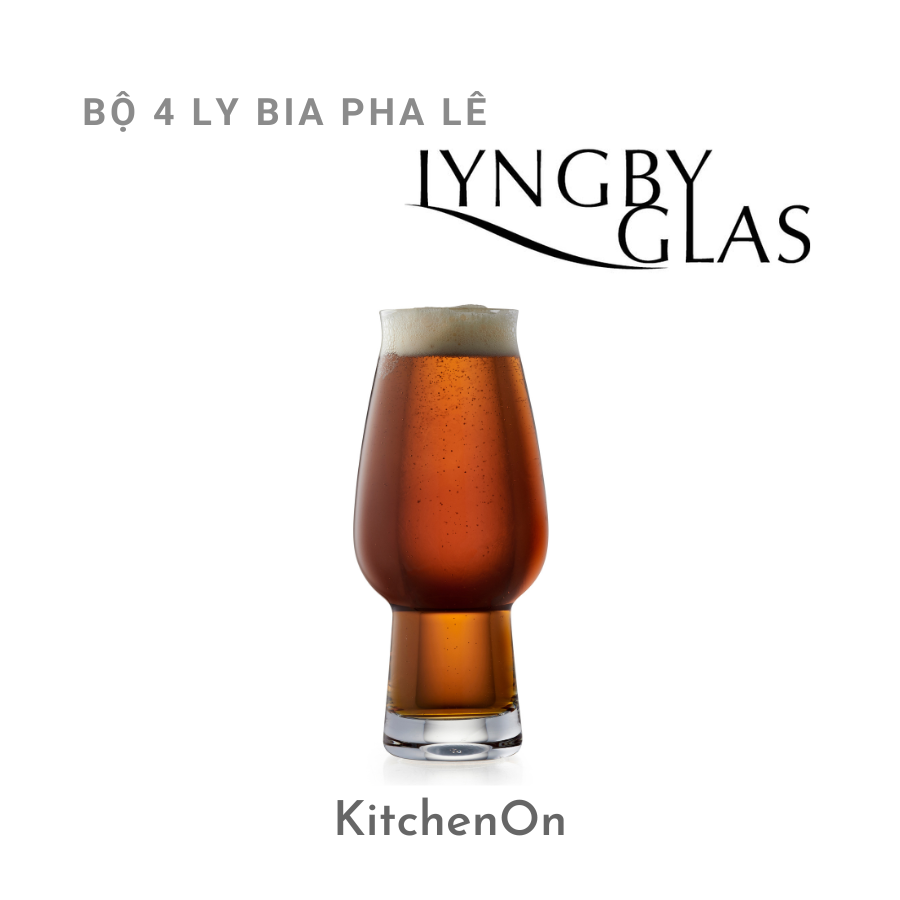 Bộ 4 ly bia pha lê Lyngby Glas Đan Mạch