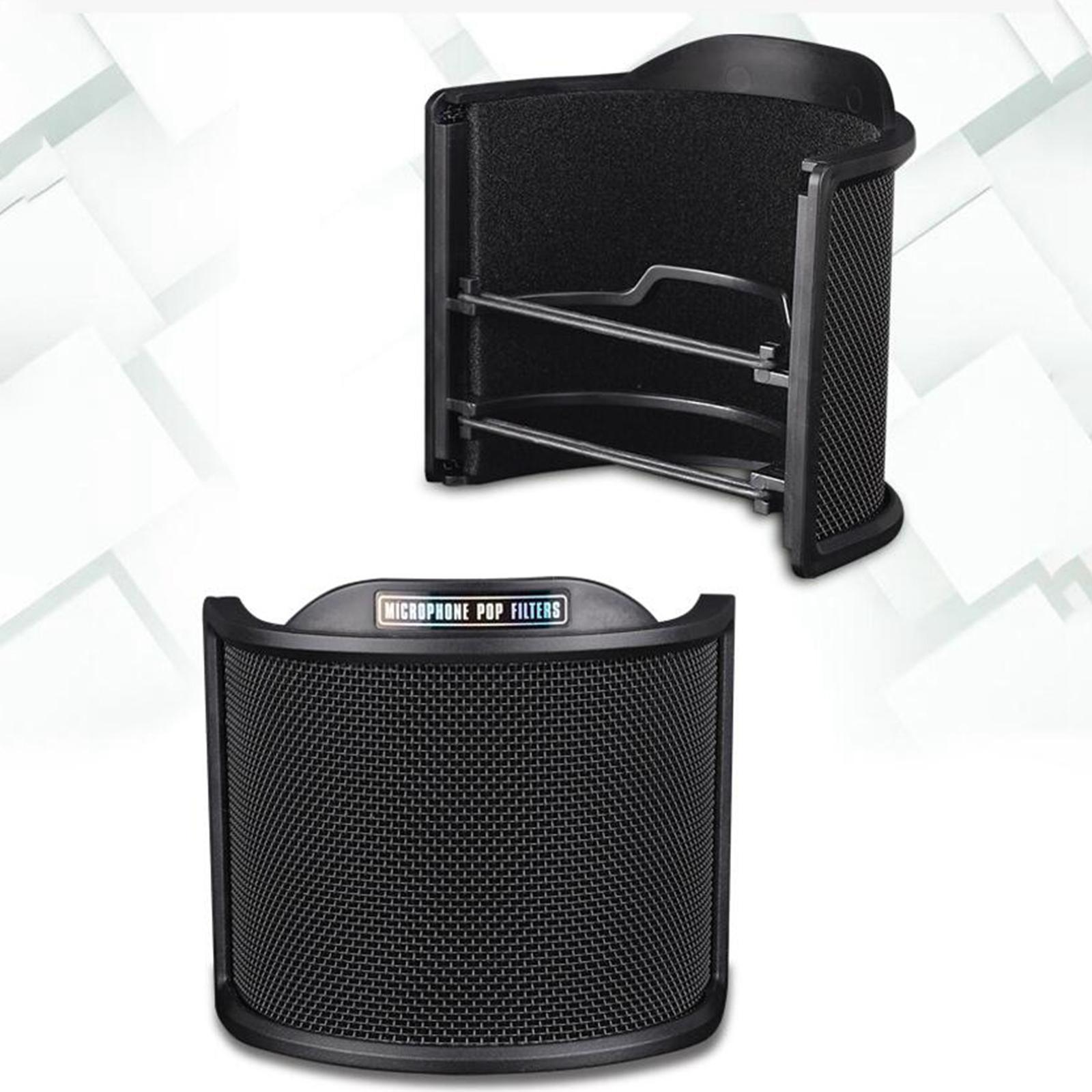 U Shape Microphone POPs Filter, Microphone Windscreen Cover for Streaming Broadcasting Videos Studio Vocal Recording