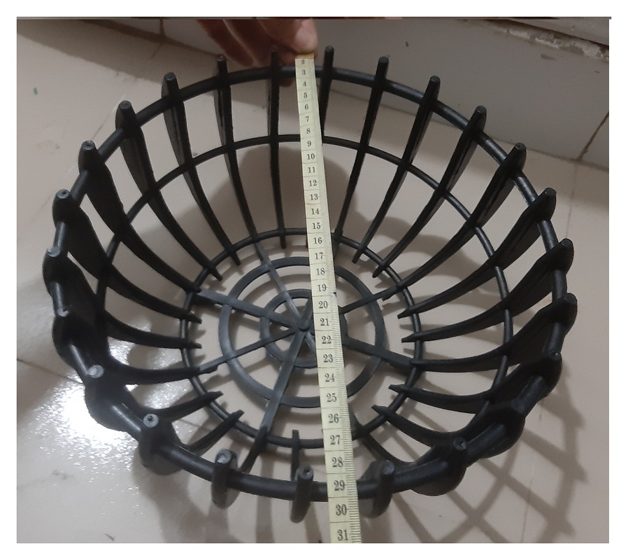 3 Chậu nhựa Giả Bí trồng Lan Fi30 - Màu Đen