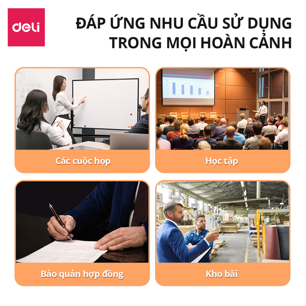 Bìa trình ký nhựa A4 Deli đơn, Bìa kẹp nhựa giấy, tài liệu, kẹp hồ sơ A4 một mặt, màu pastel học sinh văn phòng