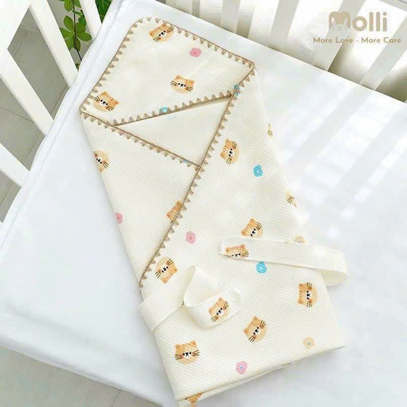 Choàng ủ xô 3 lớp Molli - Kèm đai
