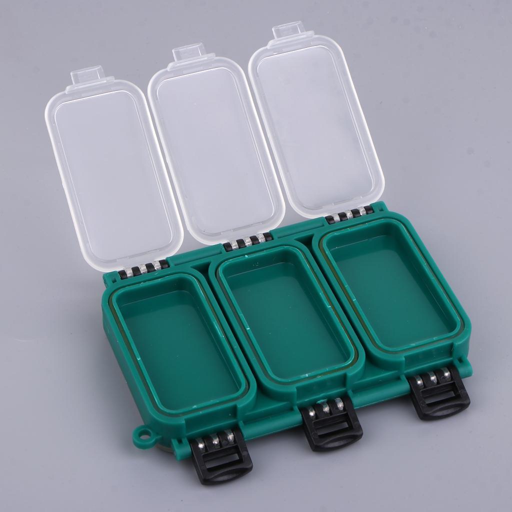 1 Set Ice Fishing Lures Metal Hooks Baits With 6 Compartments Tackle Box