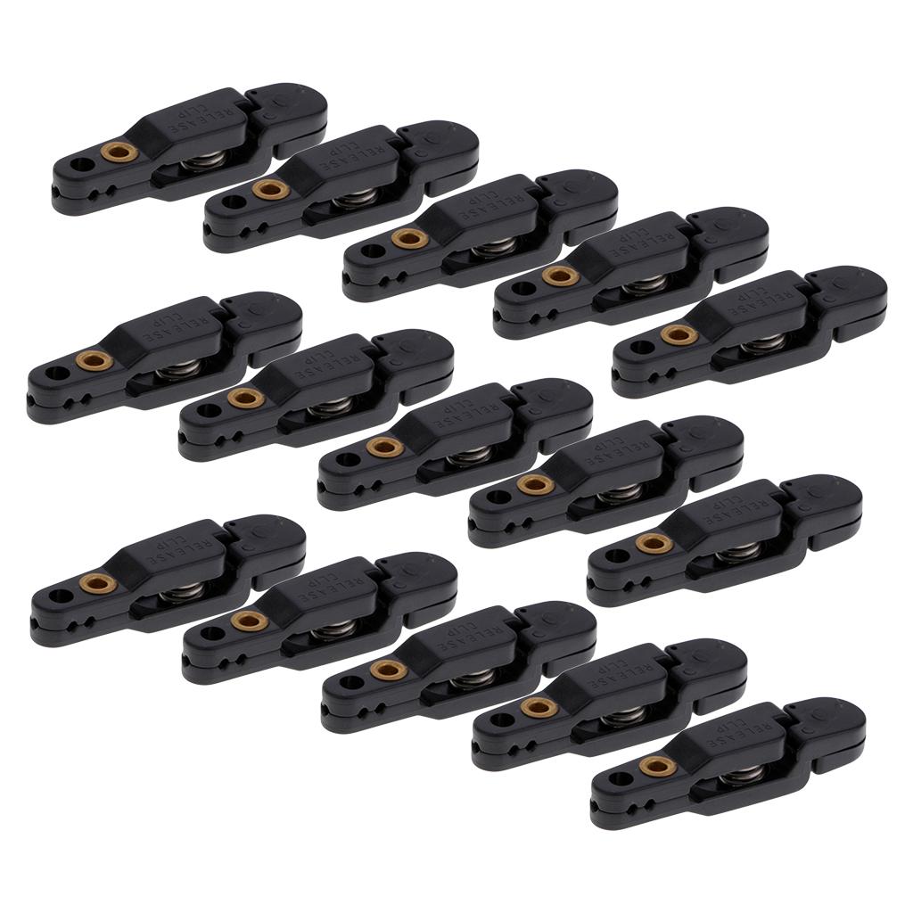 15Pcs Offshore Fishing Adjustable Planer Board Snap Release Clip Kite Line Clips