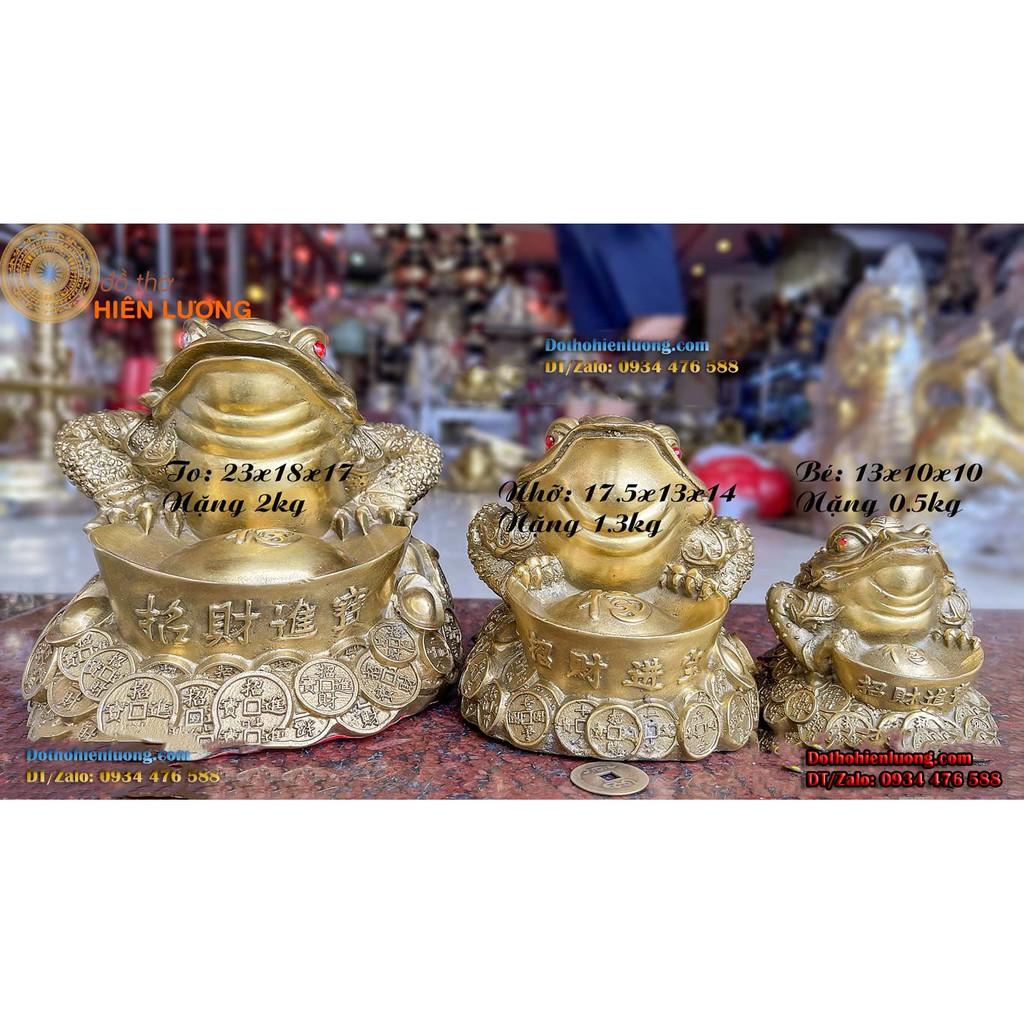 Thiềm Thư Phong Thủy Ngồi Thỏi Vàng Bằng Đồng Các Cỡ