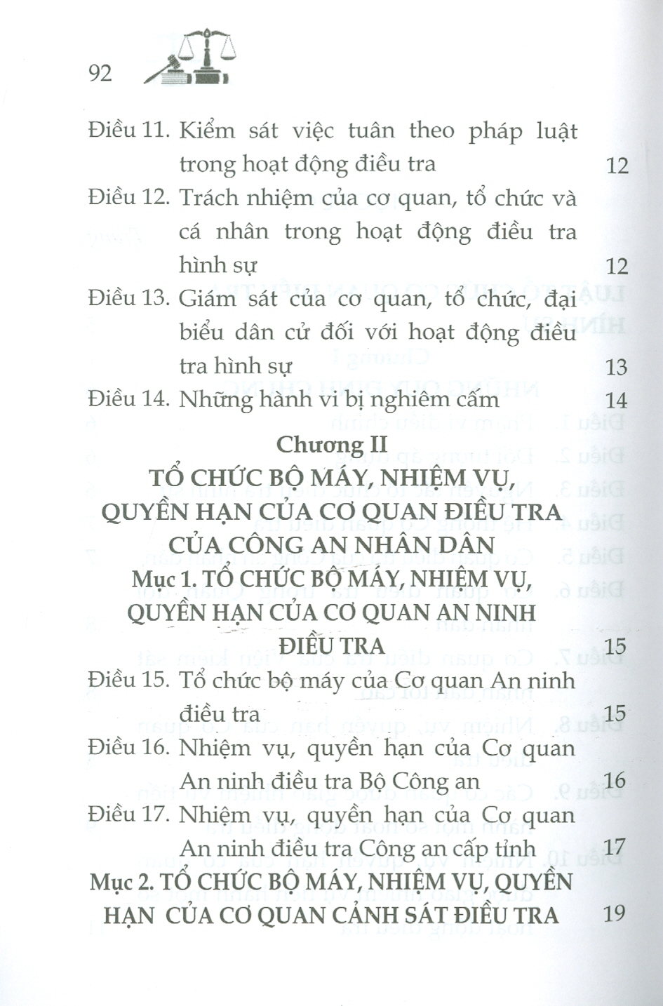 Luật Tổ Chức Cơ Quan Điều Tra Hình Sự