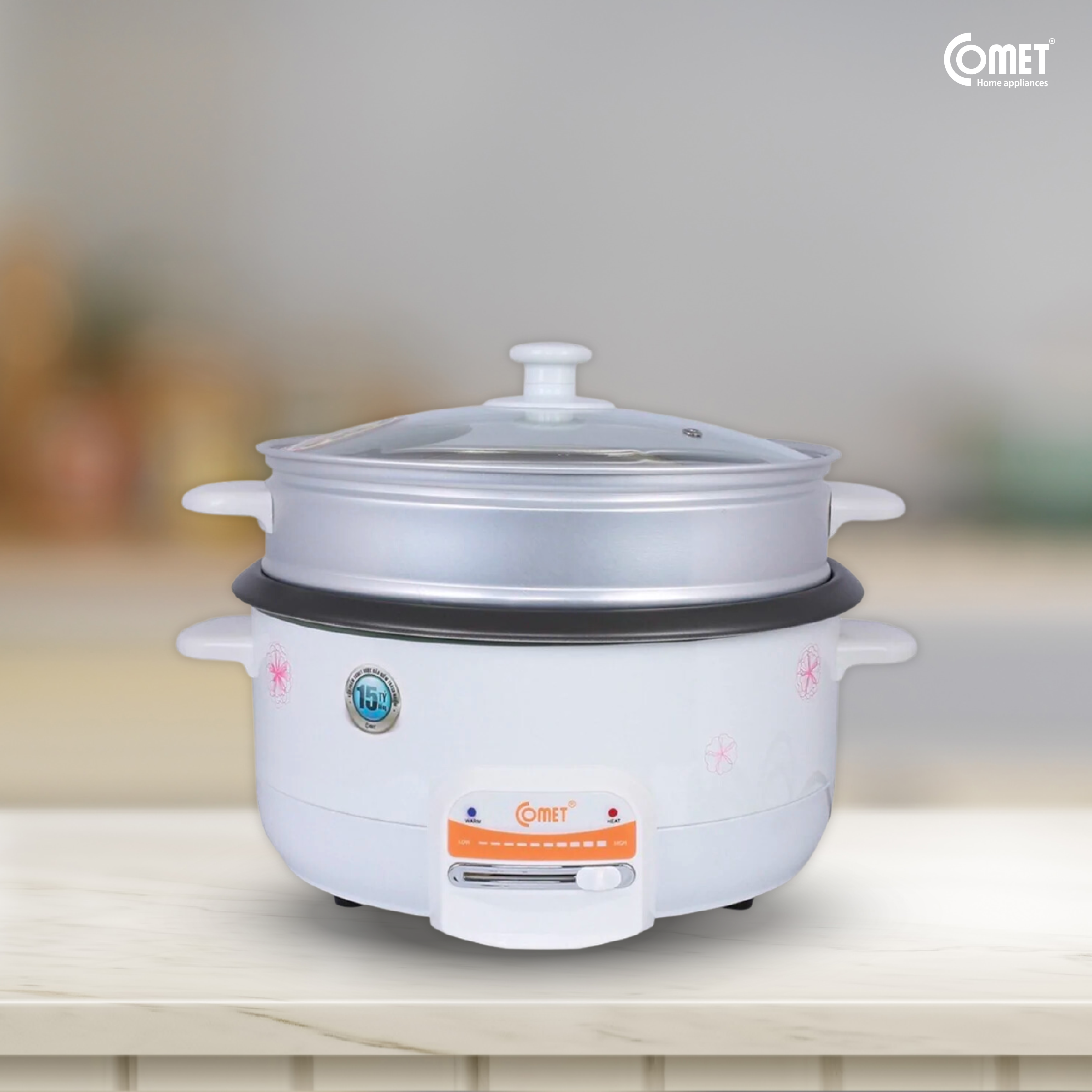 Lẩu Điện Comet CM7732 (3.5 Lít) - Hàng Chính Hãng