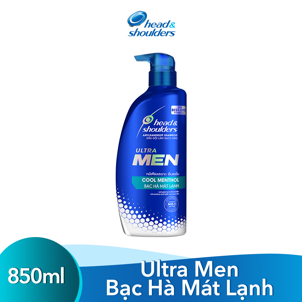 Dầu gội HEAD &amp; SHOULDERS Men Bạc Hà Mát Lạnh 850ml