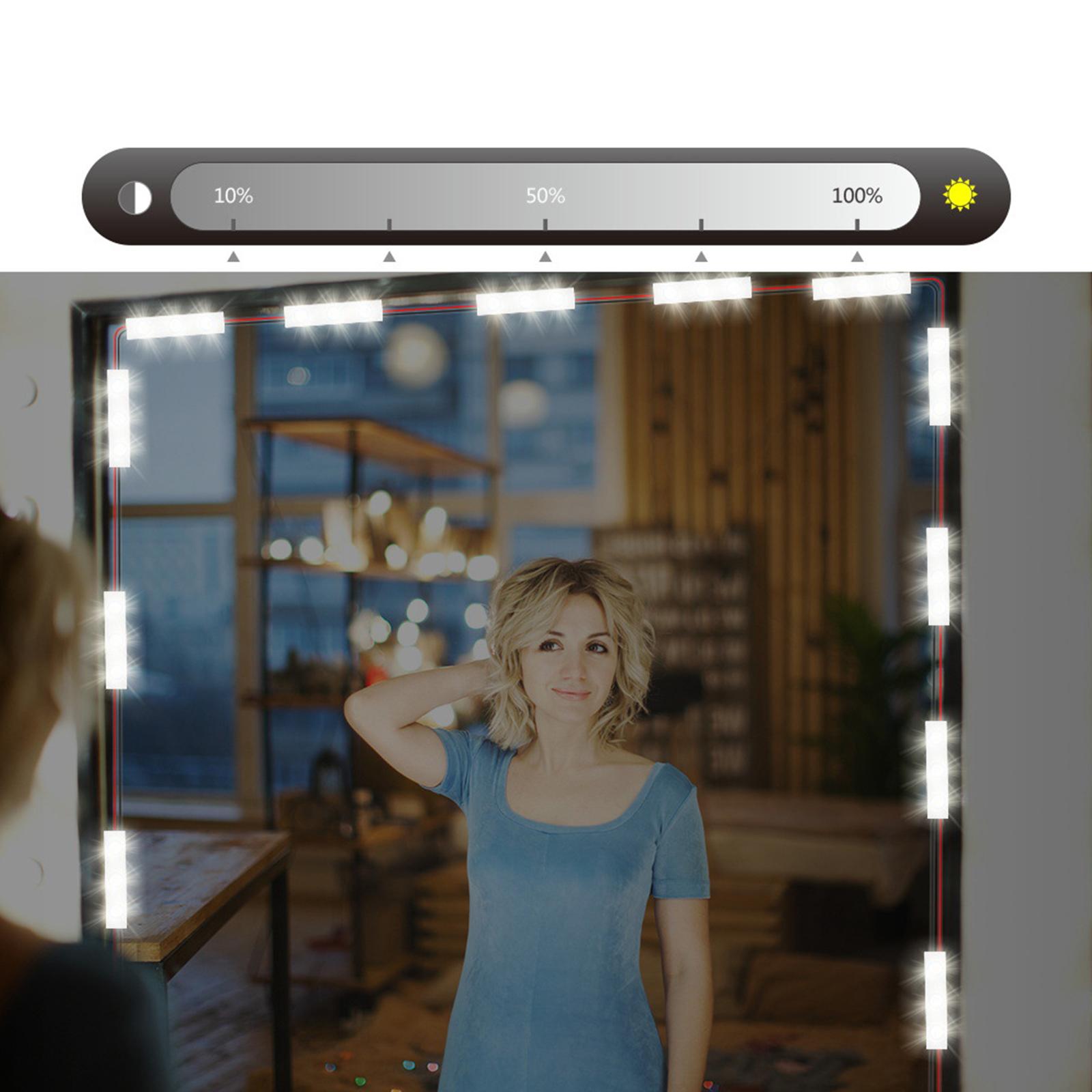 Đèn Gương Trang Điểm Led 42Leds Điều Khiển Cảm Ứng Có Thể Điều Chỉnh Độ Sáng Cáp Sạc Usb