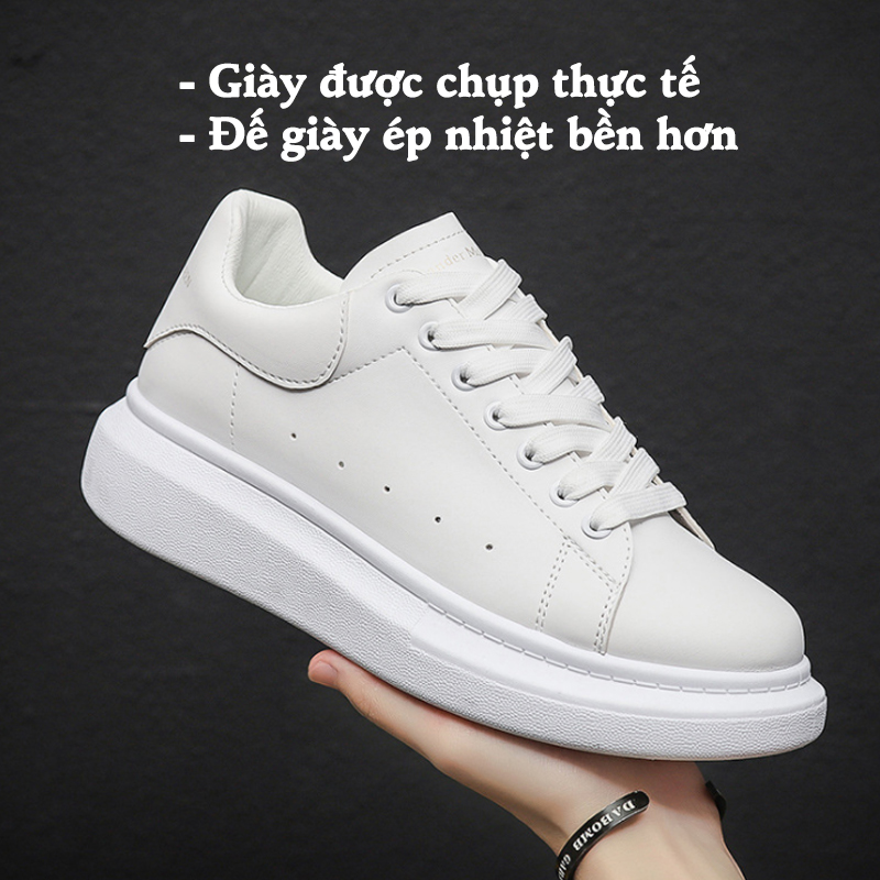 Giày thể thao sneaker nam màu trắng bằng da không tróc thương hiệu ZAVAS - S387 - Hàng chính hãng