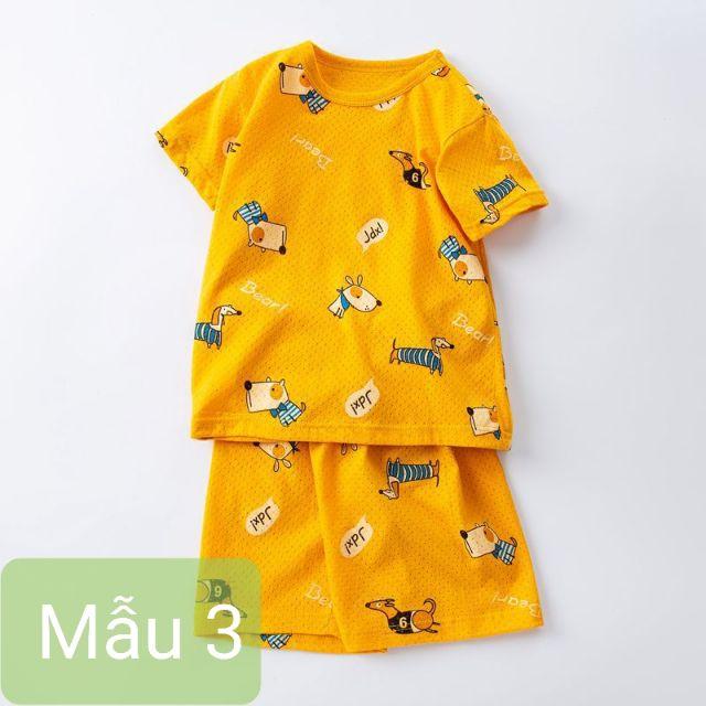 Bộ cotton lỗ xuất Hàn QC loại 1 cho bé trai và bé gái - Lagim House