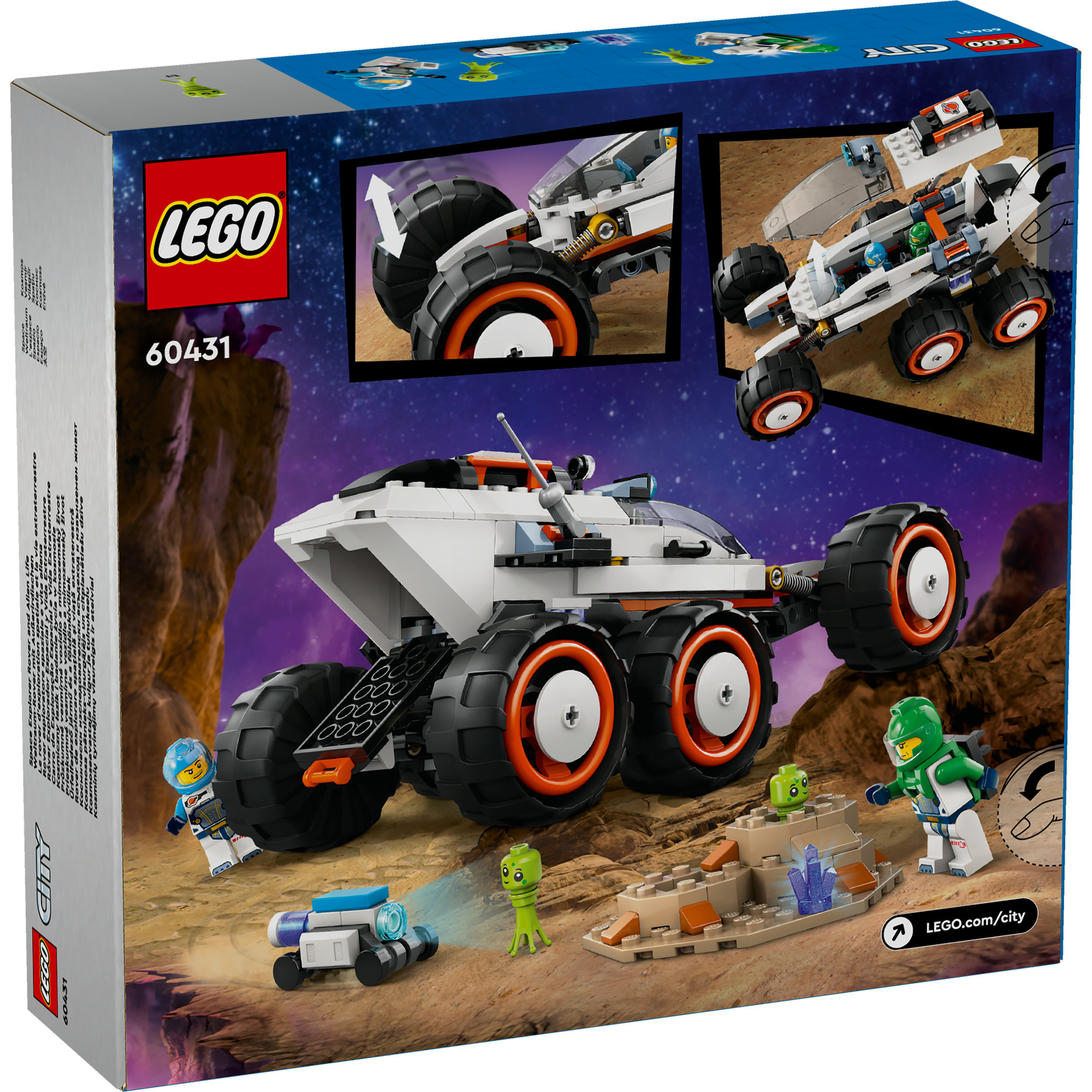 LEGO CITY 60431 Xe thám hiểm không gian &amp; người ngoài hành tinh (311 chi tiết)