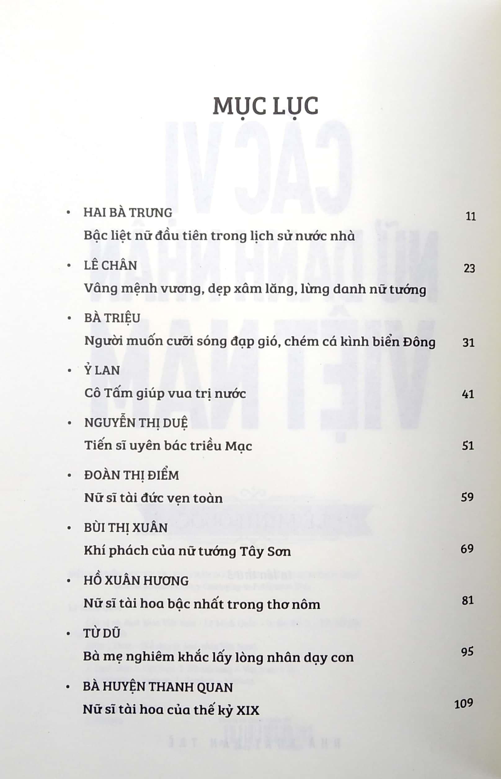 Các Vị Nữ Danh Nhân Việt Nam (Tái Bản 2020)