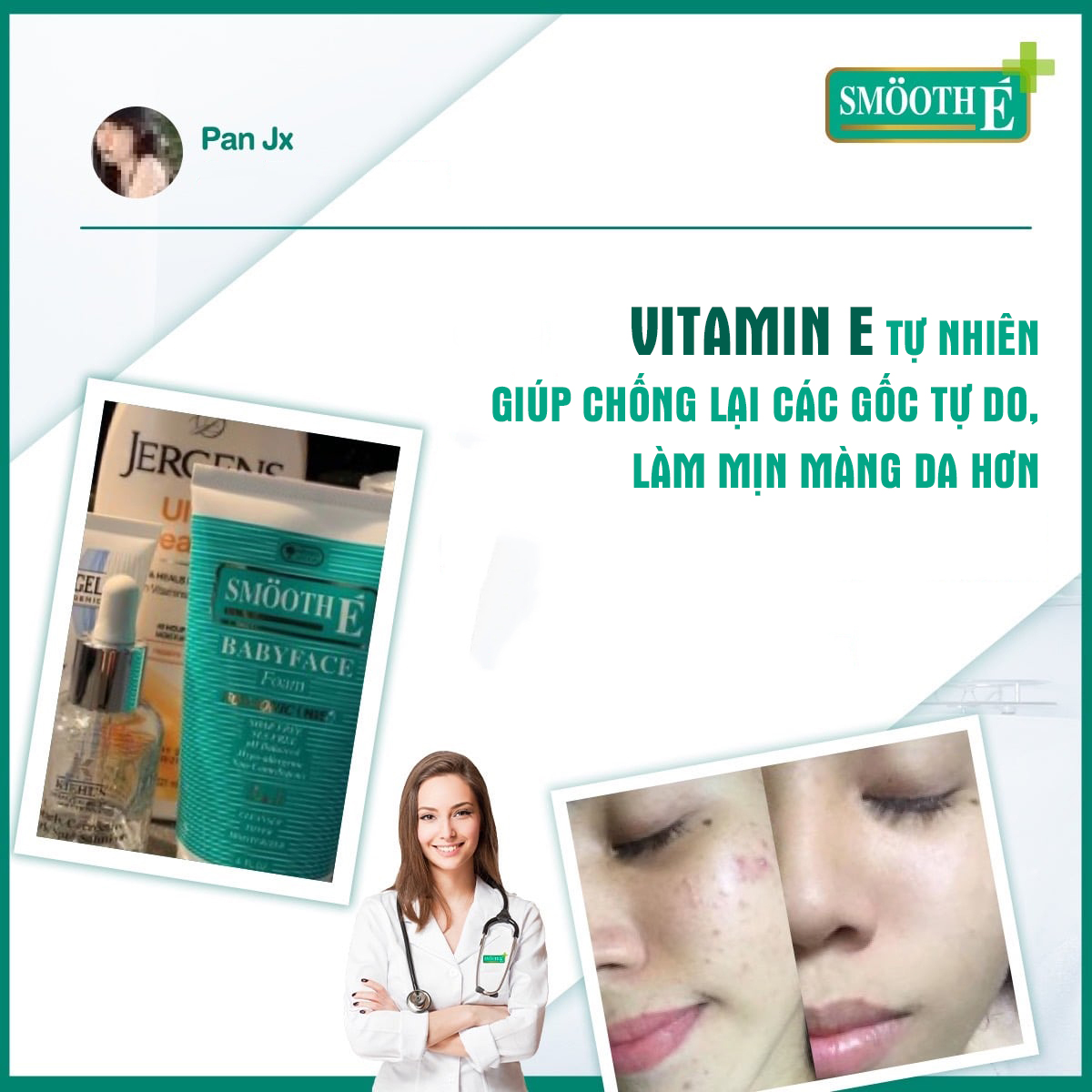 Sữa Rửa Mặt Smooth E Babyface Foam 3 Trong 1 Làm Sạch Sâu, Dưỡng Ẩm, Sáng Da