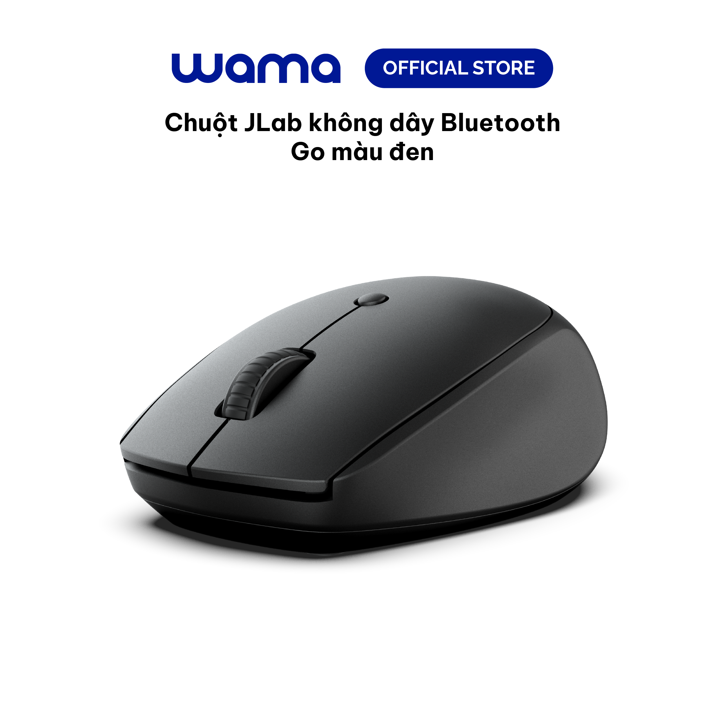 Chuột không dây JLab Go màu đen Bluetooth 5.0 nút bấm yên tĩnh, kết nối 3 thiết bị, pin AA, DPI 1600, Bảo hành 2 năm - Hàng chính hãng