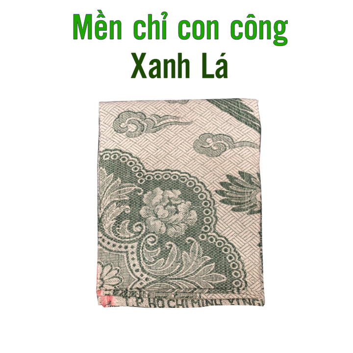 Mền chỉ cotton Long Phụng Xanh lá  1m6 x 2m / 750g - 800g