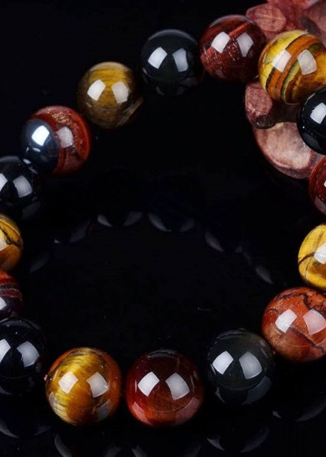 Opal Mắt Hổ Tự Nhiên Vòng Tay Phong Thủy 12MM