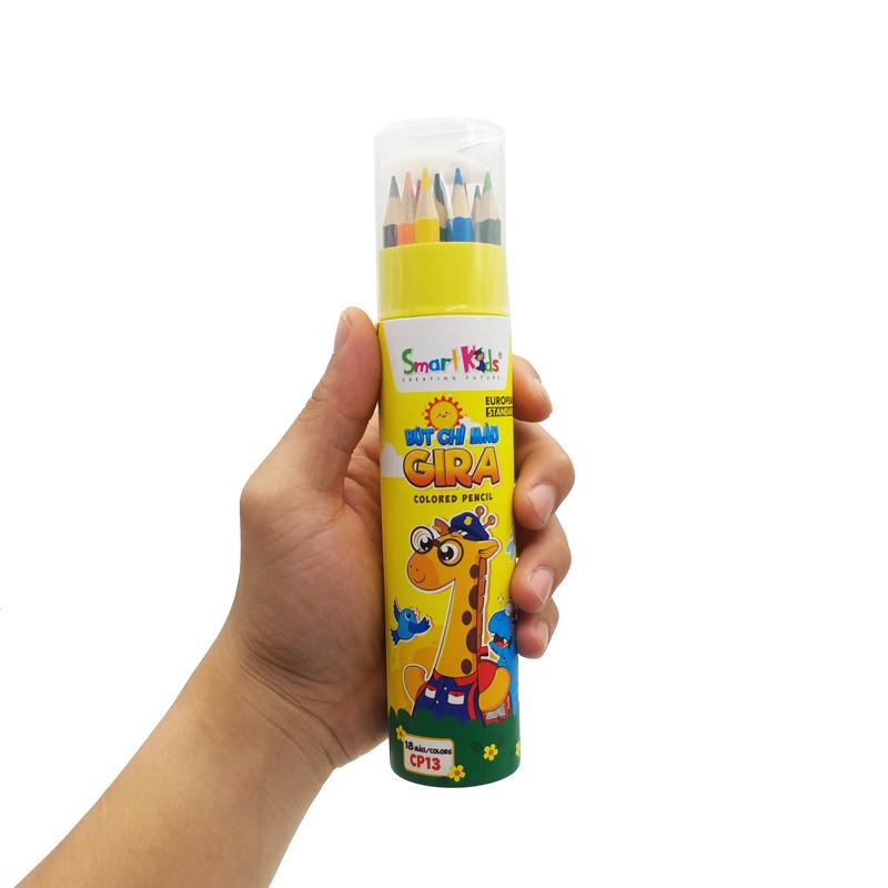 Hộp 18 Bút Chì Màu Kèm Chuốt Chì Gira - Smart Kids CP13